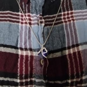 "I Love You Forever" December birthstone Necklace